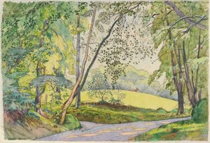 Gjennom trærne, 1910-15 (wc på papir)