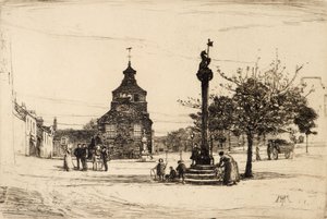 Market Cross, Crail (etsing) av James Hamilton Mackenzie