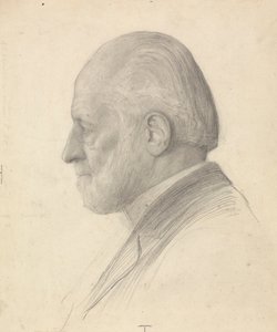 Portrett av en eldre herre og portrett av en eldre kvinne av James Havard Thomas