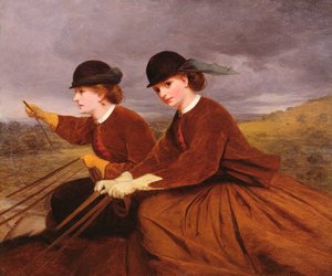 On the Downs - Two Ladies Riding Side-Sadel