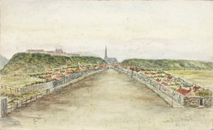 Mile End Road (akvarell og kroppsfarge på papir)