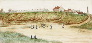 Sketch for the Law Well (akvarell, kroppsfarge og blyant på papir)