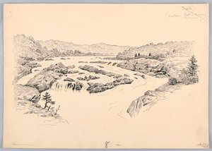 River Rapids, Design for Washington Board of Trade Dinner, 13. mai 1908 av James Henry Moser