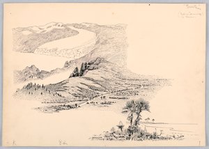 Three Landscapes, Design for Washington Board of Trade Dinner, 13. mai 1908 av James Henry Moser