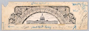 U.S. Capitol Building, under en bue av de tretten statene