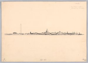 Washington Skyline, Design for Washington Board of Trade Dinner, 13. mai 1908