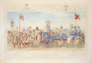 Archibald, jarl av Cassilis, ridder av delfinen, 1839 (blyant, wc, gouache og gullmaling på papir)