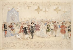 The Ball (blyant, wc og kroppsfarge på papir) av James Henry Nixon