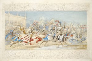 The Melee (blyant, wc og kroppsfarge på papir)