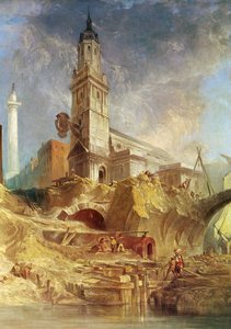 Riving Old London Bridge, med St. Magnus the Martyr bak