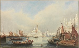St. Markus Venezia (akvarell og kroppsfarge på papir om bord) av James Holland
