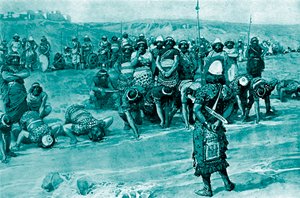 Gideon velger de tre hundre av Tissot-bibelen