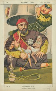 Abdul-Aziz, sultan av Tyrkia, Kom deg ut herfra, 30. oktober 1869, tegneserie Vanity Fair av James Jacques Joseph Tissot
