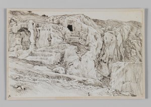 Gamle graver, Hinnoms dal, illustrasjon fra Vår Herre Jesu Kristi liv av James Jacques Joseph Tissot