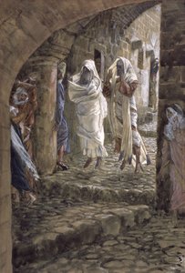 Apparitions of the Dead in the Streets of Jerusalem, illustrasjon for The Life of Christ, ca. 1886-94 (wc & gouache på papp) av James Jacques Joseph Tissot