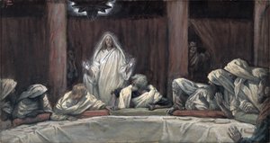 He Appeared to the Eleven as They Sat at Meat, illustrasjon fra The Life of Christ, ca. 1884-96 (wc & gouache på papp) av James Jacques Joseph Tissot