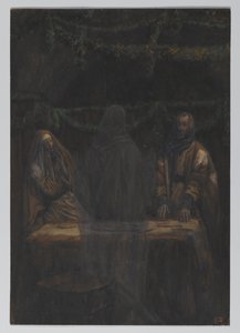 Han forsvant fra deres syn, illustrasjon fra The Life of Our Lord Jesus Christ, 1886-94 (wc over grafitt på papir) av James Jacques Joseph Tissot
