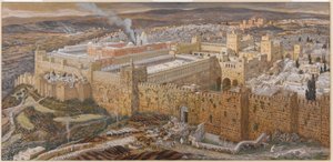 Jerusalem and the Temple of Herodes in Our Lords Time, illustrasjon fra The Life of Christ, ca. 1886-94 (wc & gouache på papp) (se også 101203)
