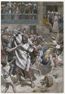 Jesus Before Herodes, illustrasjon fra The Life of Our Lord Jesus Christ, 1886-94 (wc over grafitt på papir) av James Jacques Joseph Tissot