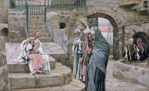 Jesus and the Little Child, illustrasjon for The Life of Christ, ca. 1886-94 (wc & gouache på papp) av James Jacques Joseph Tissot