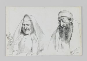 Jøde og jøde, illustrasjon fra Vår Herre Jesu Kristi liv av James Jacques Joseph Tissot