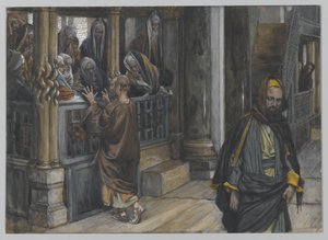 Judas Goes to the Find the Jews, illustrasjon fra The Life of Our Lord Jesus Christ, 1886-94 (wc over grafitt på papir) av James Jacques Joseph Tissot