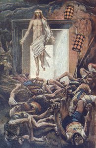 La Resurrection - The Resurrection - fra "" The Life of Our Lord Jesus Christ"" - 1899 av James Tissot - La vie de notre seigneur Jesus Christ, av Jacques Joseph av James Jacques Joseph Tissot