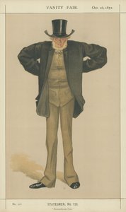 Mr Joseph Cowen (farge litho) av James Jacques Joseph Tissot