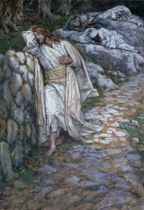 My Soul Is Exceeding Sorrowful Unto Death, illustrasjon for The Life of Christ, ca. 1884-96 (wc & gouache på papp) av James Jacques Joseph Tissot