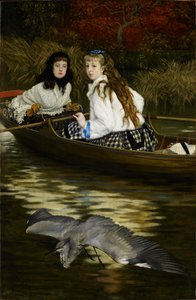 On the Thames, a Heron, ca. 1871-72 (olje på lerret) av James Jacques Joseph Tissot