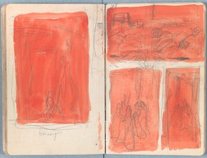 Sider fra et album med Sketches for The Life of Our Lord Jesus Christ, slutten av 1880-tallet (grafitt og vask på papir) av James Jacques Joseph Tissot