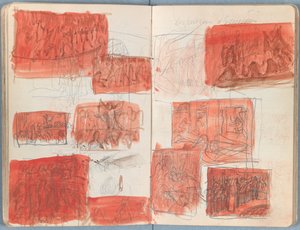 Sider fra et album med Sketches for The Life of Our Lord Jesus Christ, slutten av 1880-tallet (grafitt og vask på papir) av James Jacques Joseph Tissot