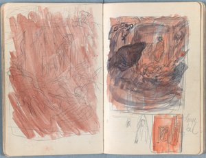 Sider fra et album med Sketches for The Life of Our Lord Jesus Christ, slutten av 1880-tallet (grafitt og vask på papir) av James Jacques Joseph Tissot