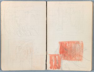 Sider fra et album med Sketches for The Life of Our Lord Jesus Christ, slutten av 1880-tallet (grafitt og vask på papir) av James Jacques Joseph Tissot