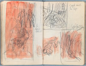 Sider fra et album med Sketches for The Life of Our Lord Jesus Christ, slutten av 1880-tallet (grafitt og vask på papir) av James Jacques Joseph Tissot