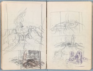 Sider fra et album med Sketches for The Life of Our Lord Jesus Christ, slutten av 1880-tallet (grafitt og vask på papir) av James Jacques Joseph Tissot