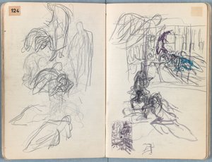 Sider fra et album med Sketches for The Life of Our Lord Jesus Christ, slutten av 1880-tallet (grafitt og vask på papir) av James Jacques Joseph Tissot