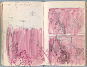 Sider fra et album med Sketches for The Life of Our Lord Jesus Christ, slutten av 1880-tallet (grafitt og vask på papir) av James Jacques Joseph Tissot