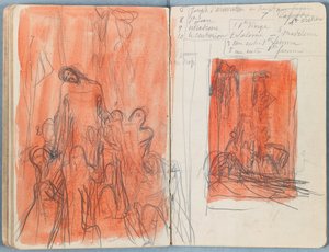 Sider fra et album med Sketches for The Life of Our Lord Jesus Christ, slutten av 1880-tallet (grafitt og vask på papir) av James Jacques Joseph Tissot