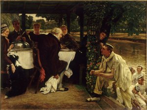 Lignelse om den fortapte sønn: The Fatted Calf, 1880. av James Jacques Joseph Tissot