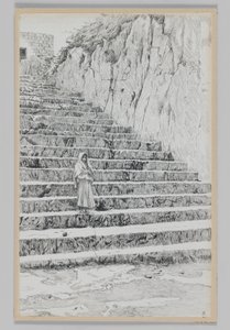 Trinn som fører til profetenes graver, illustrasjon fra Vår Herre Jesu Kristi liv av James Jacques Joseph Tissot