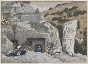 The Apostles Hiding Place, illustrasjon fra The Life of Our Lord Jesus Christ, 1886-94 (wc over grafitt på papir) av James Jacques Joseph Tissot