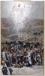 Himmelfarten fra Oljeberget, illustrasjon for The Life of Christ, ca. 1884-96 (wc & gouache på papp) av James Jacques Joseph Tissot