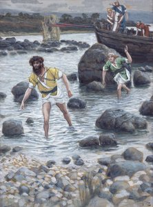 The Calling of St. James and St. John, illustrasjon for The Life of Christ, ca. 1886-94 (wc & gouache på papp) av James Jacques Joseph Tissot
