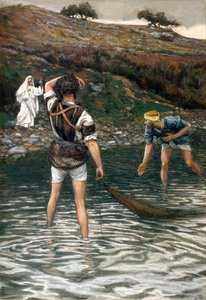 The Calling of St. Peter and St. Andrew, illustrasjon for The Life of Christ, ca. 1886-94 av James Jacques Joseph Tissot