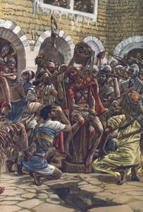 The Crown of Thorns - fra "The Life of Our Lord Jesus Christ" - 1899 av James Tissot - La vie de notre seigneur Jesus Christ, av Jacques Joseph (Jacques Joseph) Tissot dit James Tissot (1836-1902) av James Jacques Joseph Tissot