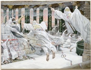 De døde vises i tempelet, illustrasjon for The Life of Christ, ca. 1886-96 (gouache på papp) av James Jacques Joseph Tissot