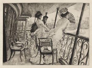 Galleriet til H.M.S. Calcutta i Portsmouth av James Jacques Joseph Tissot