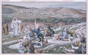 The Healing of the Lepers, illustrasjon for The Life of Christ, ca. 1886-94 (wc & gouache på papp) av James Jacques Joseph Tissot