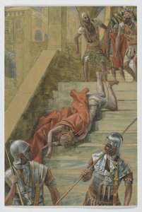 The Holy Stair, illustrasjon fra The Life of Our Lord Jesus Christ, 1886-94 (wc over grafitt på papir) av James Jacques Joseph Tissot
